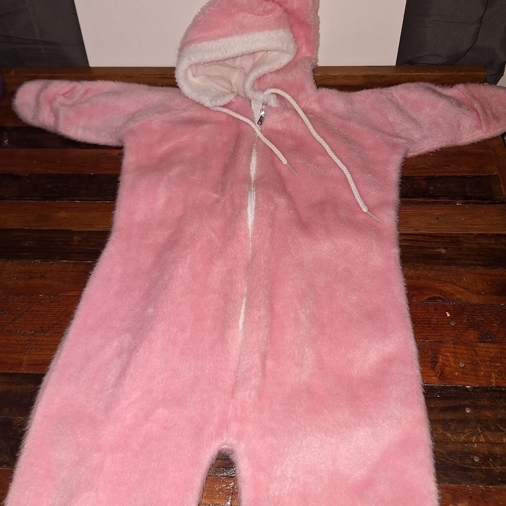 Vintage Pink Sleeper Hood and Footies